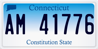 CT license plate AM41776