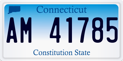 CT license plate AM41785