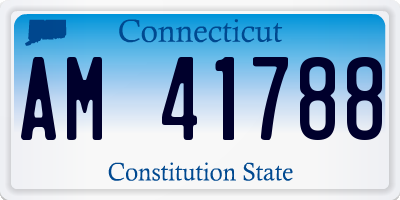 CT license plate AM41788