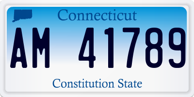 CT license plate AM41789