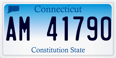 CT license plate AM41790