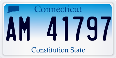 CT license plate AM41797