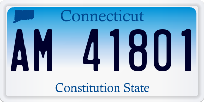CT license plate AM41801