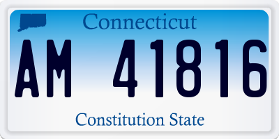 CT license plate AM41816