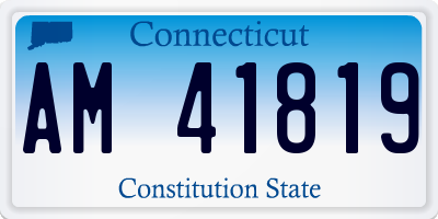 CT license plate AM41819