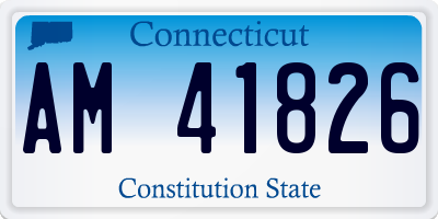 CT license plate AM41826