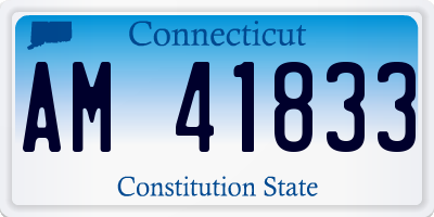 CT license plate AM41833