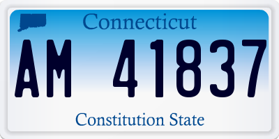 CT license plate AM41837