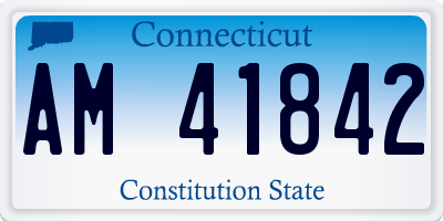 CT license plate AM41842