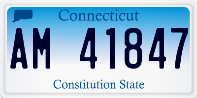 CT license plate AM41847