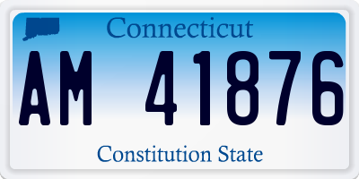 CT license plate AM41876