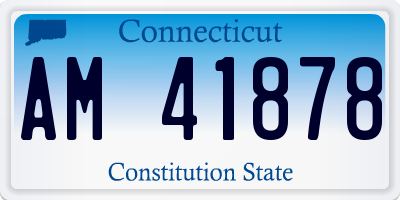CT license plate AM41878