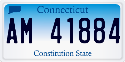 CT license plate AM41884