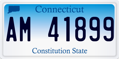 CT license plate AM41899