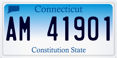 CT license plate AM41901