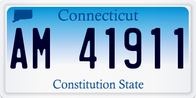 CT license plate AM41911