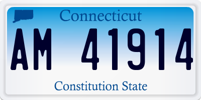 CT license plate AM41914