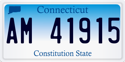 CT license plate AM41915