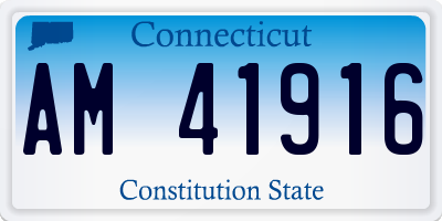 CT license plate AM41916