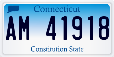 CT license plate AM41918