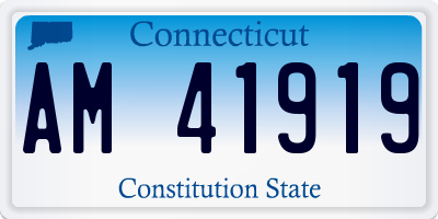 CT license plate AM41919