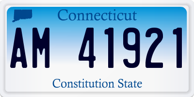 CT license plate AM41921