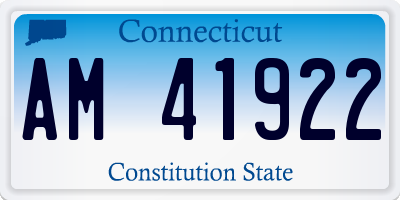 CT license plate AM41922