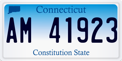CT license plate AM41923