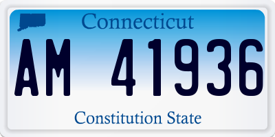 CT license plate AM41936