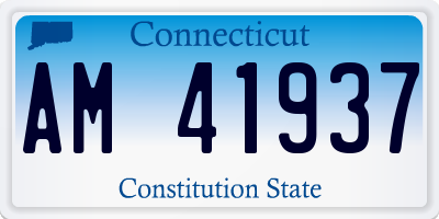 CT license plate AM41937