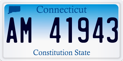 CT license plate AM41943