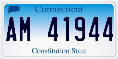 CT license plate AM41944