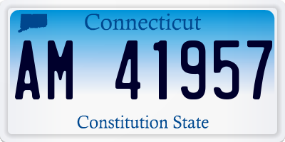 CT license plate AM41957