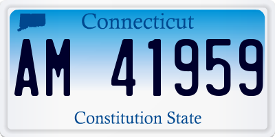 CT license plate AM41959