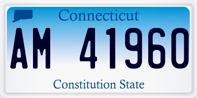 CT license plate AM41960
