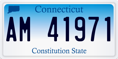 CT license plate AM41971
