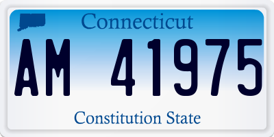CT license plate AM41975