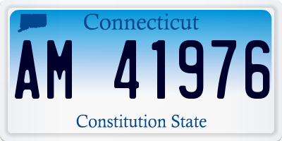 CT license plate AM41976