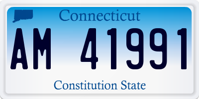CT license plate AM41991
