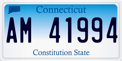 CT license plate AM41994