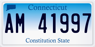CT license plate AM41997
