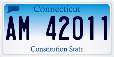 CT license plate AM42011