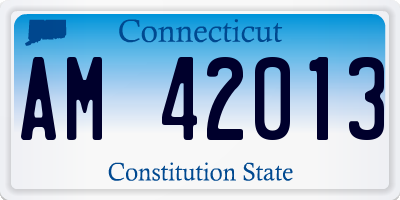 CT license plate AM42013