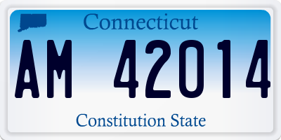 CT license plate AM42014