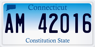 CT license plate AM42016