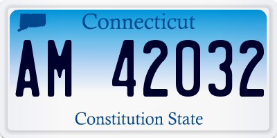 CT license plate AM42032