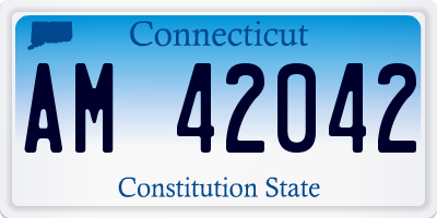 CT license plate AM42042