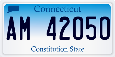CT license plate AM42050