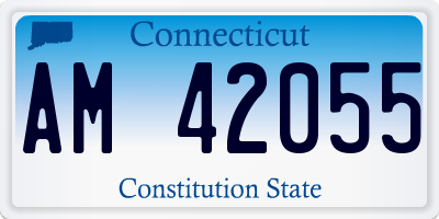 CT license plate AM42055