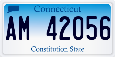 CT license plate AM42056